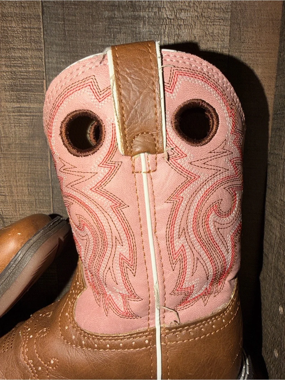 DURANGO  Pink and Brown Western Boots - Toddlers-size 10